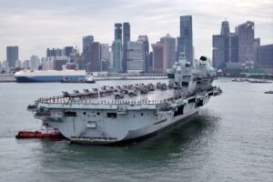 HMS Prince of Wales has arrived in Singapore.