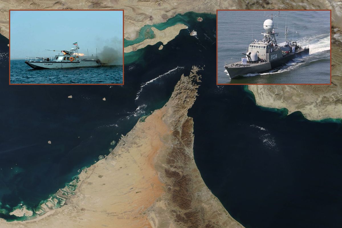 President Trump has warned Iran that if its fast attack boats — such as its C-14 missile boats and Sina-class fast attack craft (insets) — approach U.S. Navy ships in the Persian Gulf they will be destroyed.