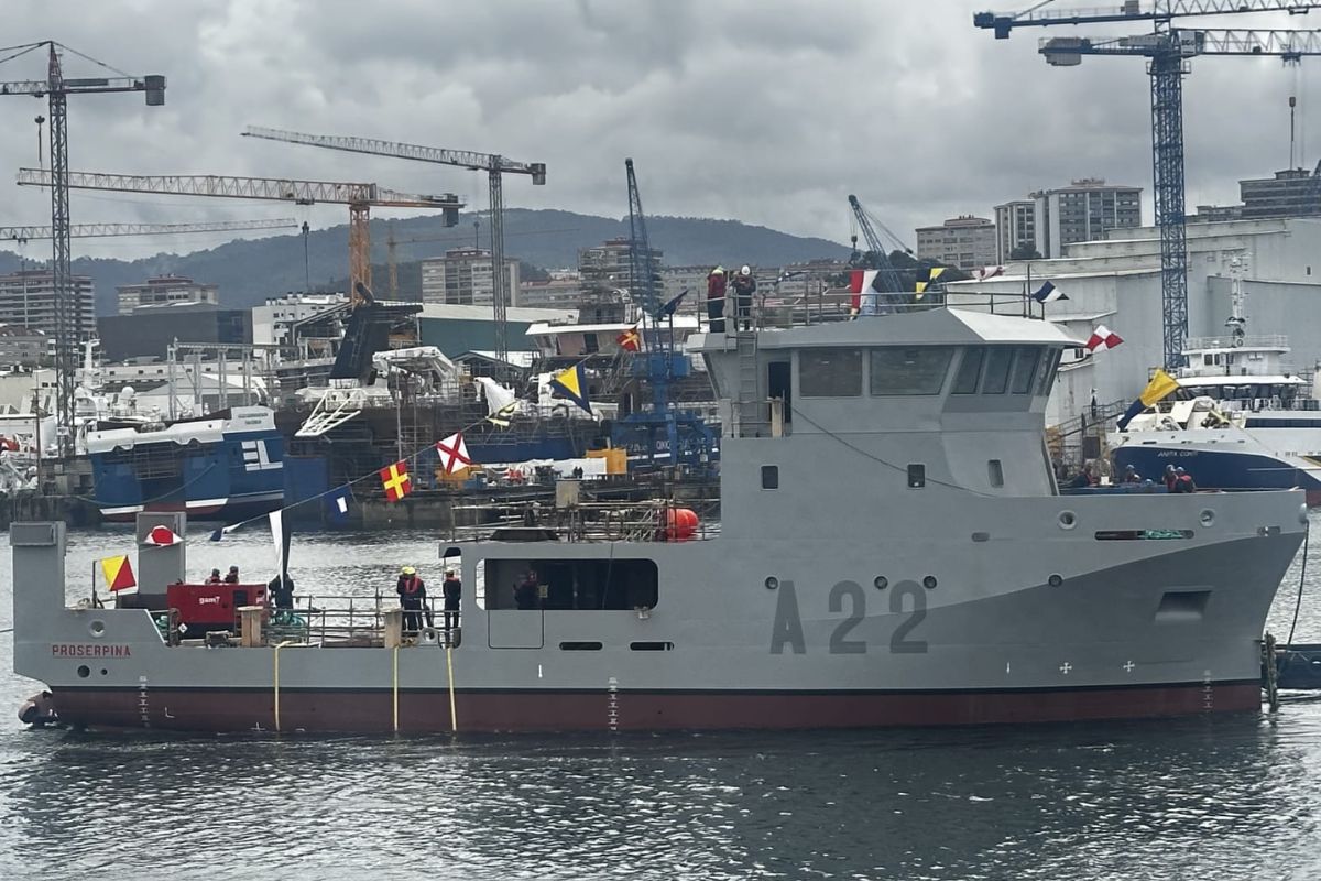 The Spanish Navy’s new diver support ship Proserpina has been launched by Vigo-based Freire.