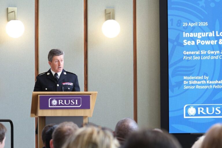 First Sea Lord General Sir Gwyn Jenkins made the announcement in a speech at RUSI.