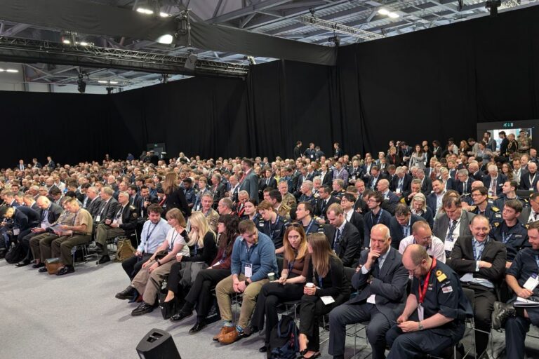 Packed - The main auditorium before the First Sea Lord's opening address at CNE 2026.