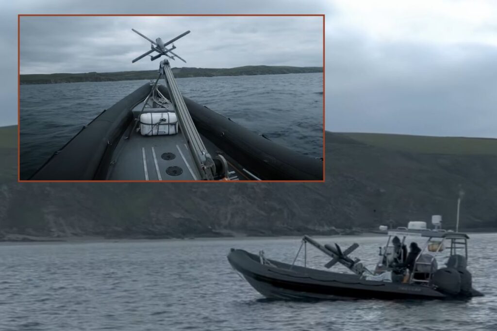 Footage from the trial showing an HX-2 being launched from a fast insertion craft off the U.K. coastline near Plymouth.