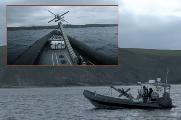 Footage from the trial showing an HX-2 being launched from a fast insertion craft off the U.K. coastline near Plymouth.