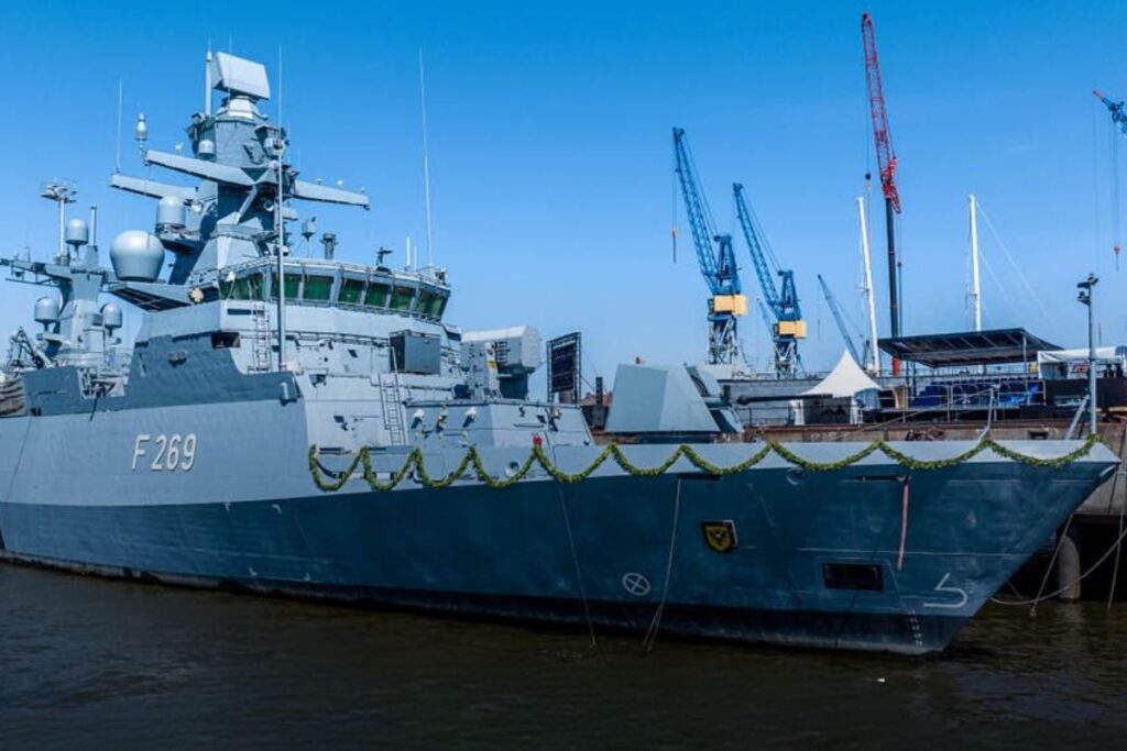 The Lubeck is the last of five new K130-class corvettes built for the German Navy.