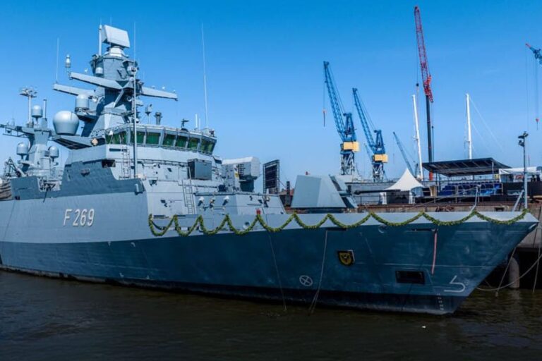 The Lubeck is the last of five new K130-class corvettes built for the German Navy.