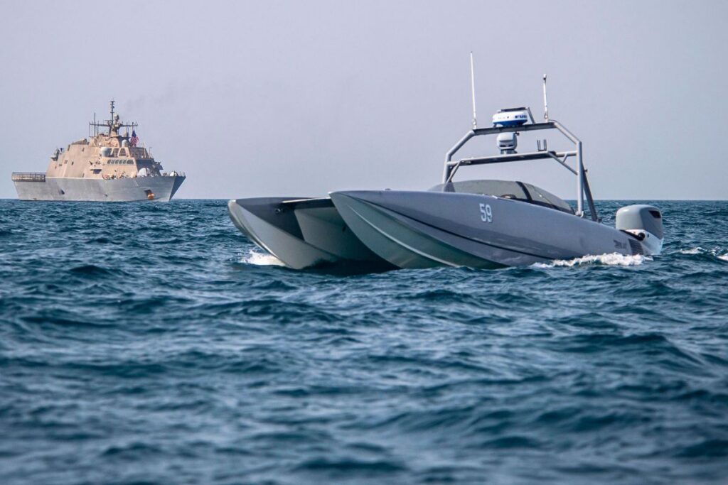 Long mission — a T38 Devil Ray USV recently completed an eight-day fully autonomous mission. Image: MARTAC