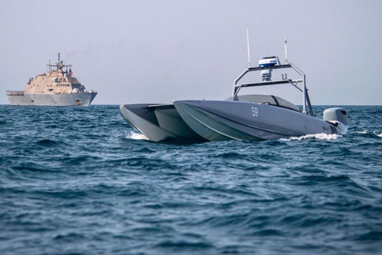 Long mission — a T38 Devil Ray USV recently completed an eight-day fully autonomous mission. Image: MARTAC
