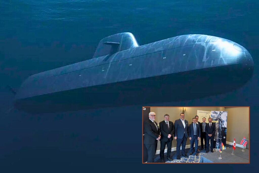 Arctic Sentinel, the new TKMS and GDMS — Canada joint venture (inset), will support TKMS's bid for the Canadian Patrol Submarine Project (CPSP) involving its Type 212CD platform (main picture).