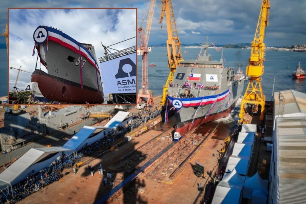Pictures from the launch ceremony of the Magallanes.