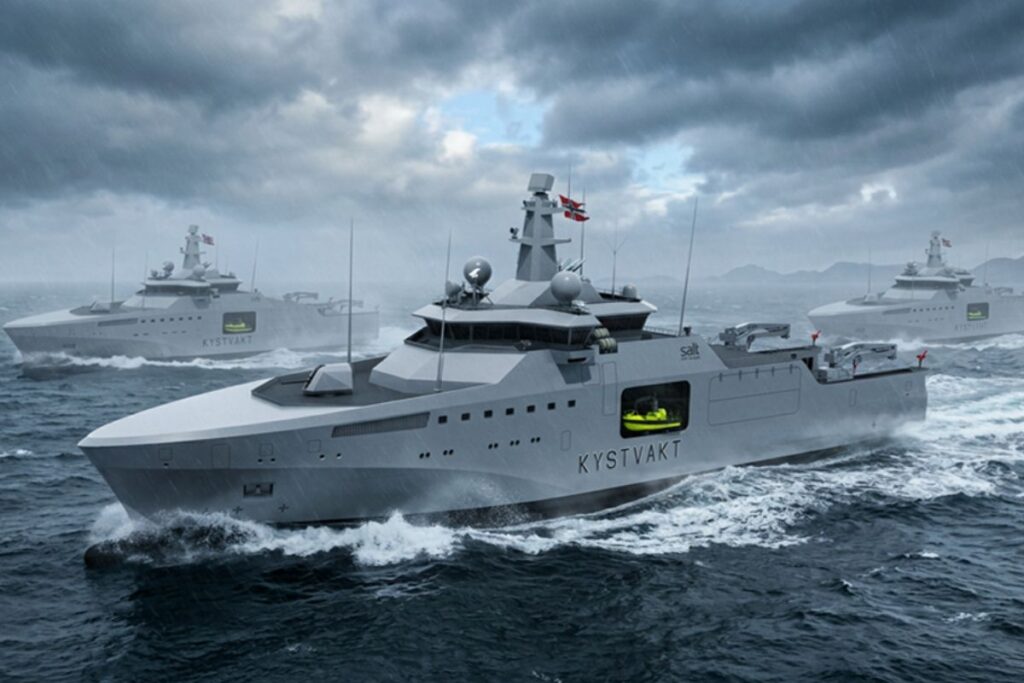 An artist’s impression of the standardised vessels set to be acquired by the Norwegian Ministry of Defence, and now potentially Lithuania as well.