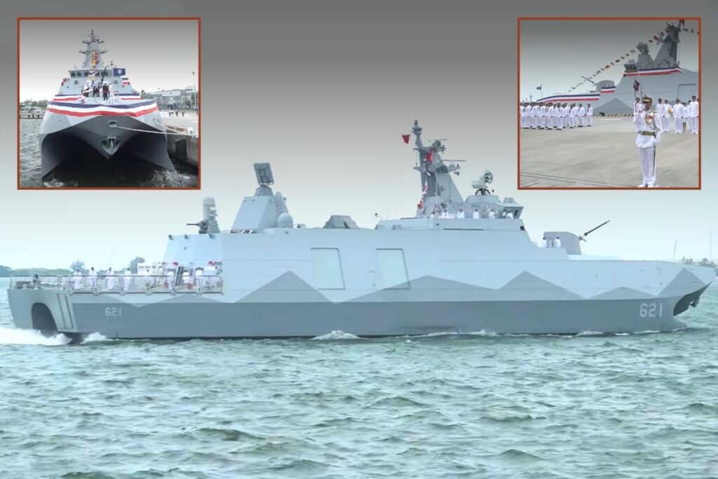 ROCS Tan Chiang, the Republic of China Navy (ROCN)’s first Tuo Chiang-class Batch 2 corvette, being commissioned.