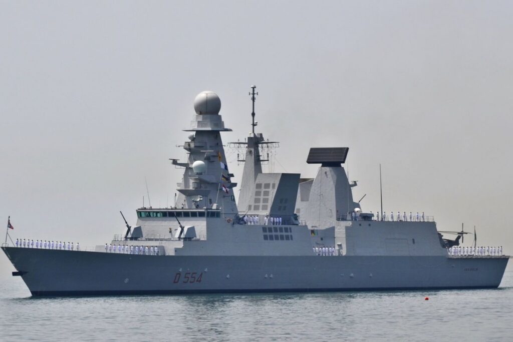 The new DDX destroyers will replace the Italian Navy’s Horizon-class destroyers, the Andrea Doria and the Caio Duilio, pictured. Image: Wikimedia Commons