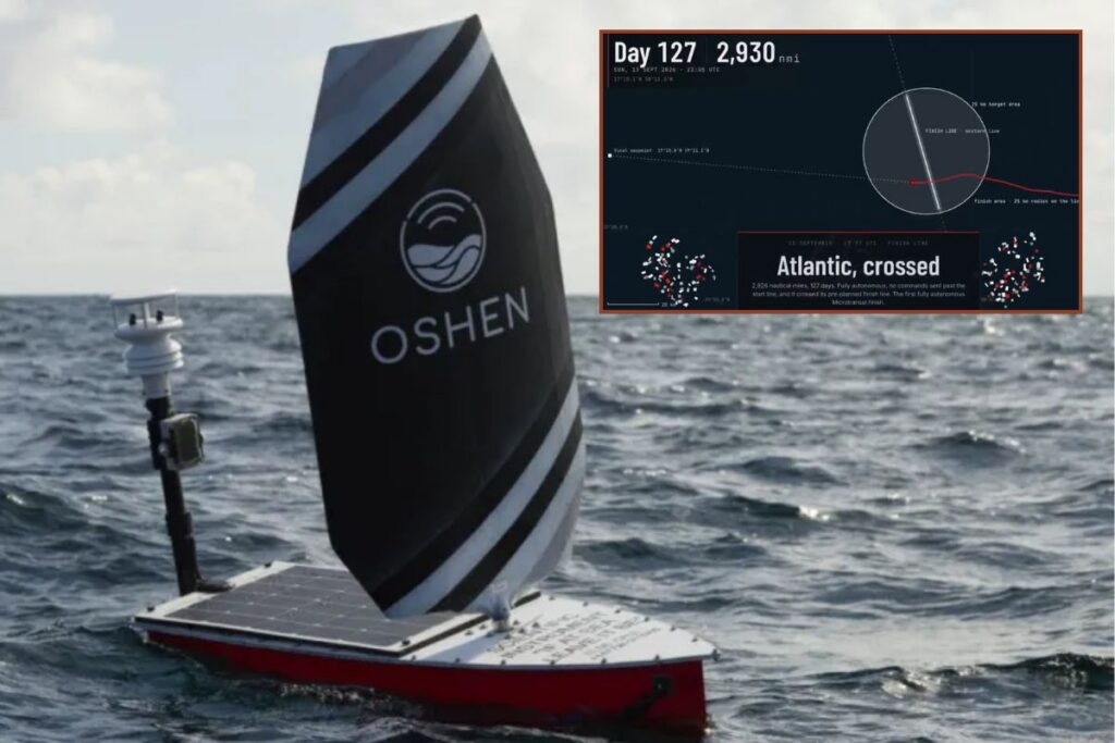 An Oshen C-Star USV has become the first micro-USV to autonomously conduct a transatlantic crossing.
