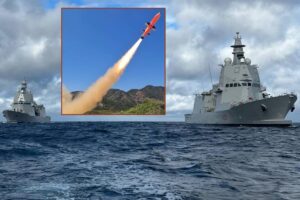 The Teseo missile (inset) will be fielded by Italian Navy warships including its PPA Multipurpose Combat Ships, set to be delivered to the Italian Navy in 2029 and 2030.