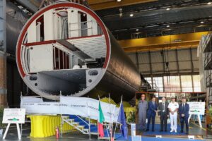 Images from the keel-laying ceremony for the second U212 NFS  destined for the Italian Navy  at the Muggiano shipyard.