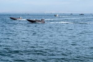 Kraken K3 Scout uncrewed surface vessels (USVs) in action in San Diego at the Maritime Big Play trials in San Diego this month.